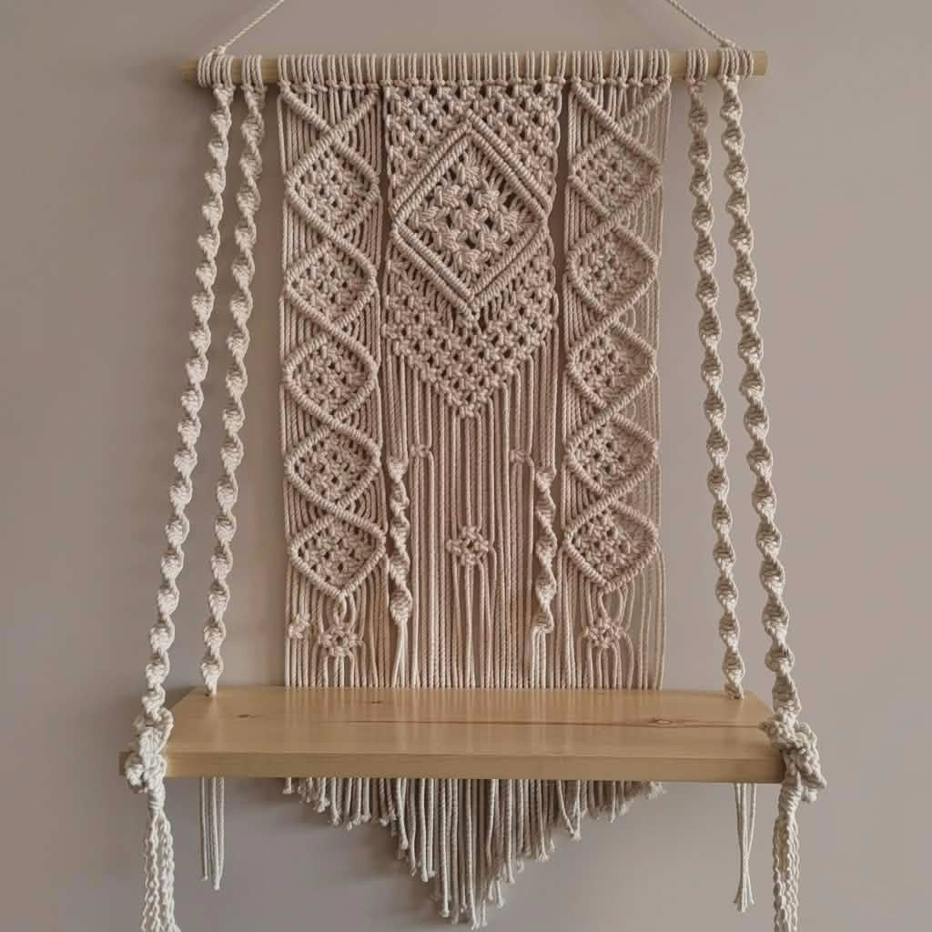 Macrame Wall Hanging,Macrame Shelf