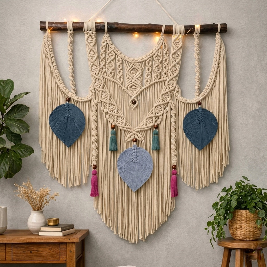 Macrame Wall Hanging, Boho Wall Decore