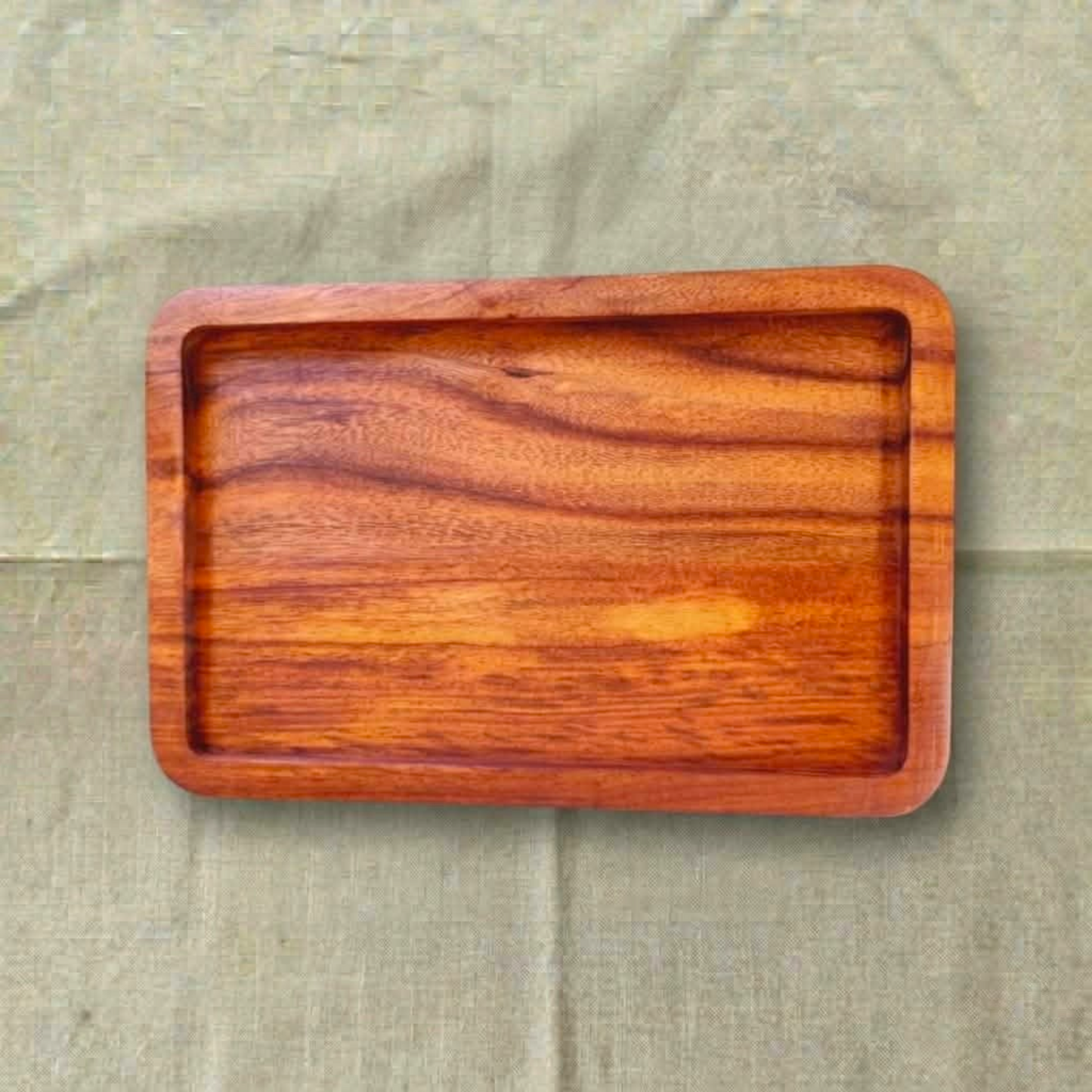 Natural Wooden Rectangular Tray