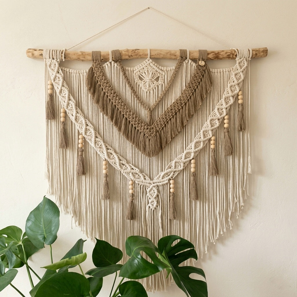 Macrame Wall Hanging, Boho Wall Decore