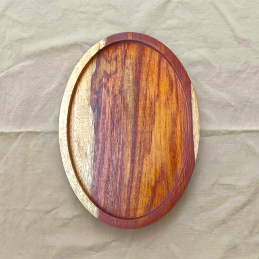 Natural Wooden Oval Serving plate