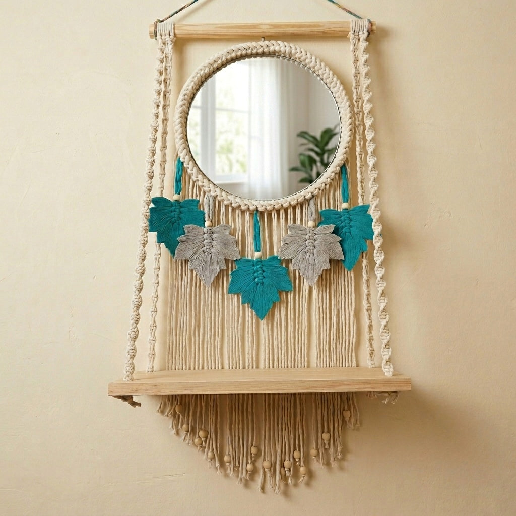 Macrame Wall Hanging,Macrame Shelf