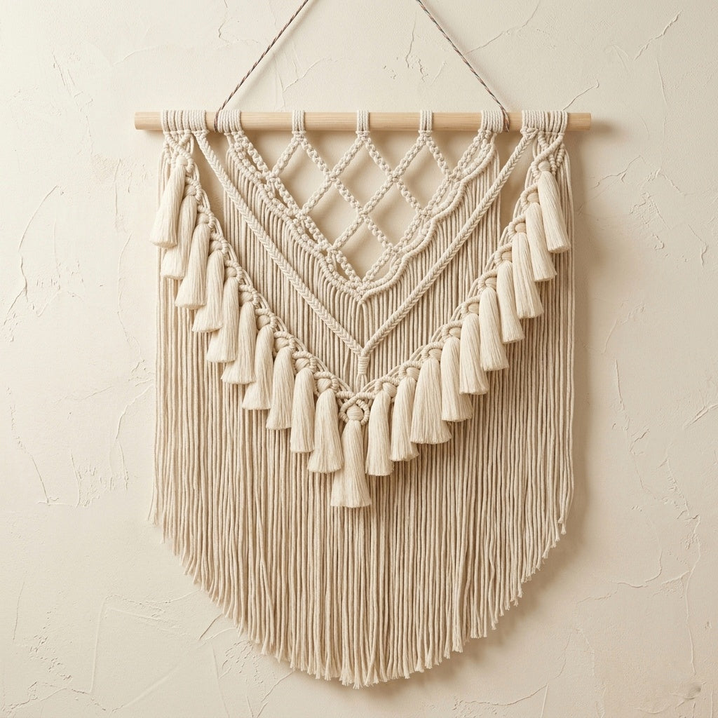 Macrame Wall Hanging, Boho Wall Decore