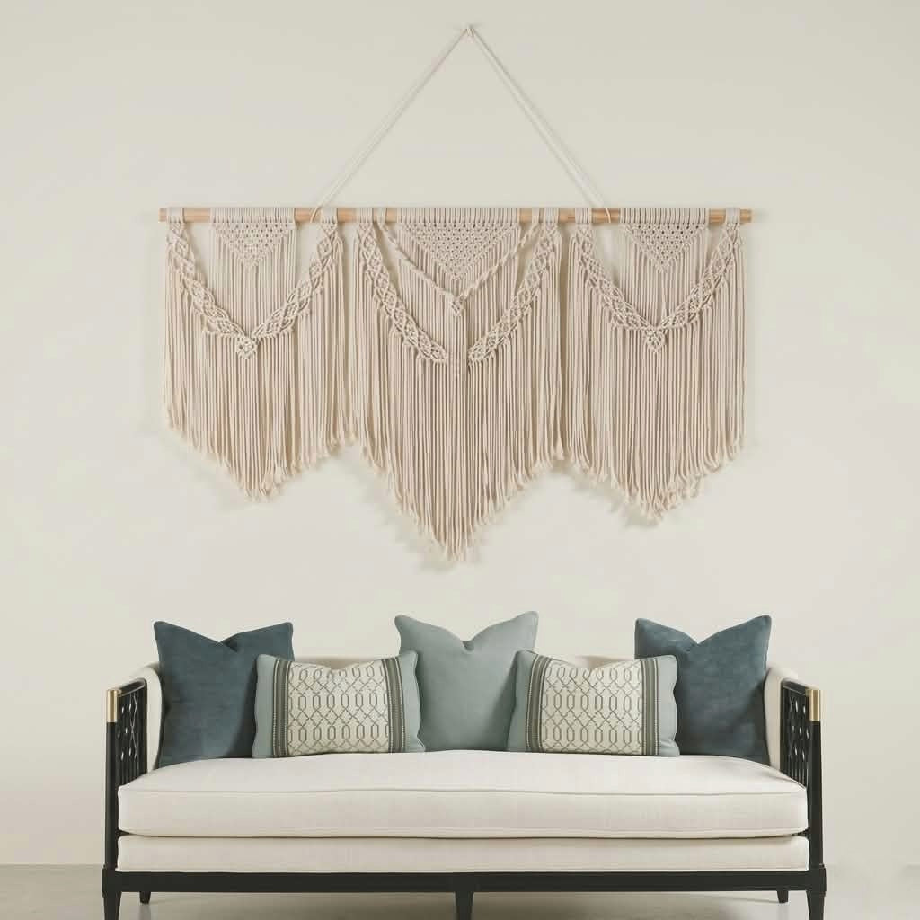 Macrame Wall Hanging, Boho Wall Decore