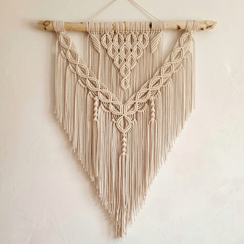 Macrame Wall Hanging, Boho Wall Decore